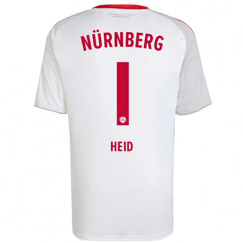 Danxen Mulher Camisola Noah Heid #1 Branco Vermelho Alternativa 2025/26 Camisa