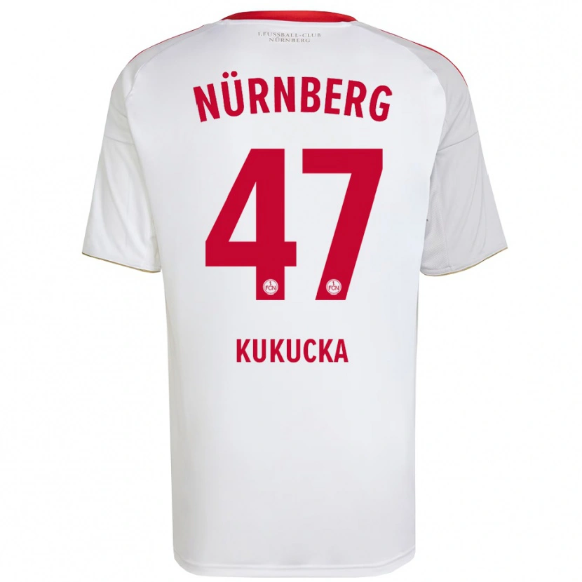 Danxen Mulher Camisola Michal Kukucka #47 Branco Vermelho Alternativa 2025/26 Camisa