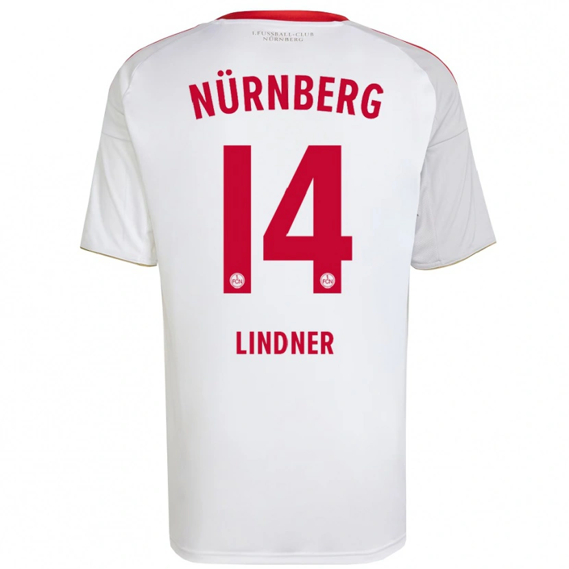 Danxen Mulher Camisola Marlene Lindner #14 Branco Vermelho Alternativa 2025/26 Camisa
