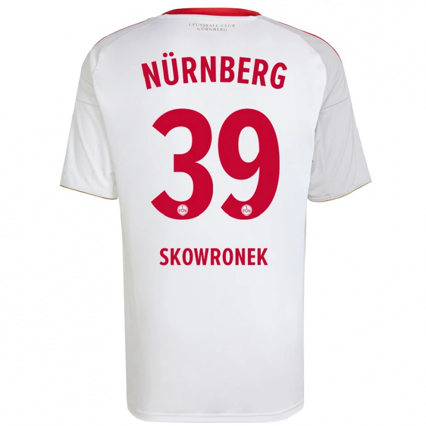Danxen Mulher Camisola Joel Skowronek #39 Branco Vermelho Alternativa 2025/26 Camisa