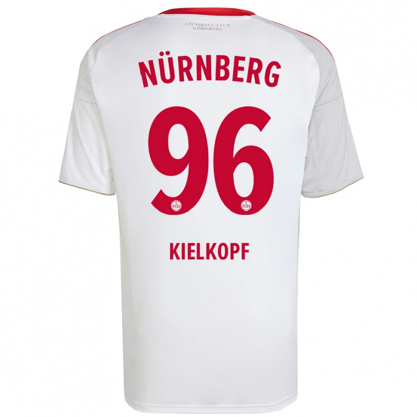 Danxen Mulher Camisola Felix Kielkopf #96 Branco Vermelho Alternativa 2025/26 Camisa