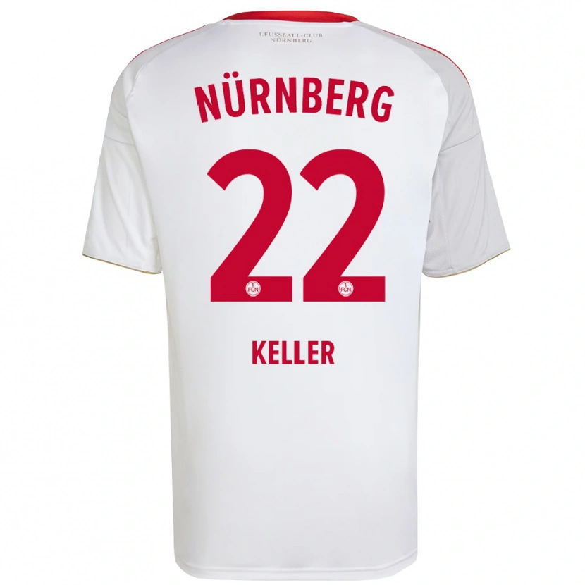 Danxen Mulher Camisola Noah Keller #22 Branco Vermelho Alternativa 2025/26 Camisa