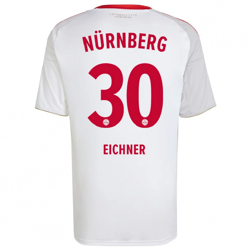 Danxen Mulher Camisola Benjamin Eichner #30 Branco Vermelho Alternativa 2025/26 Camisa