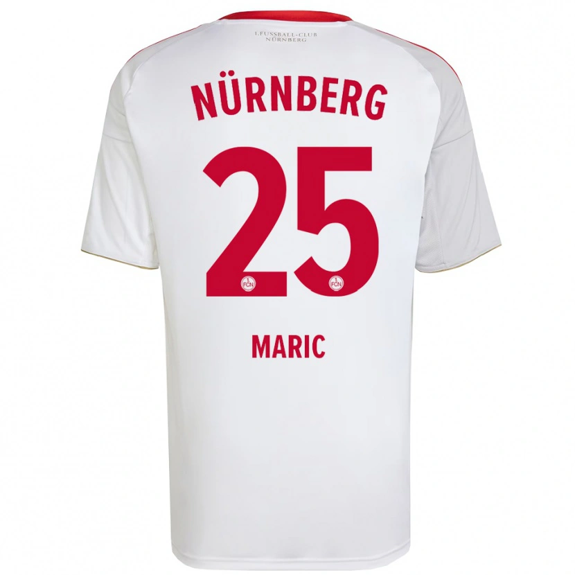 Danxen Mulher Camisola Luka Maric #25 Branco Vermelho Alternativa 2025/26 Camisa