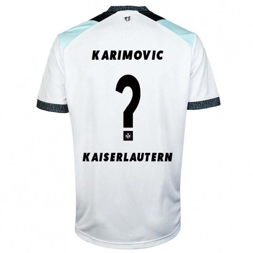 Danxen Mulher Camisola Ilija Karimovic #0 Branco Preto Alternativa 2025/26 Camisa