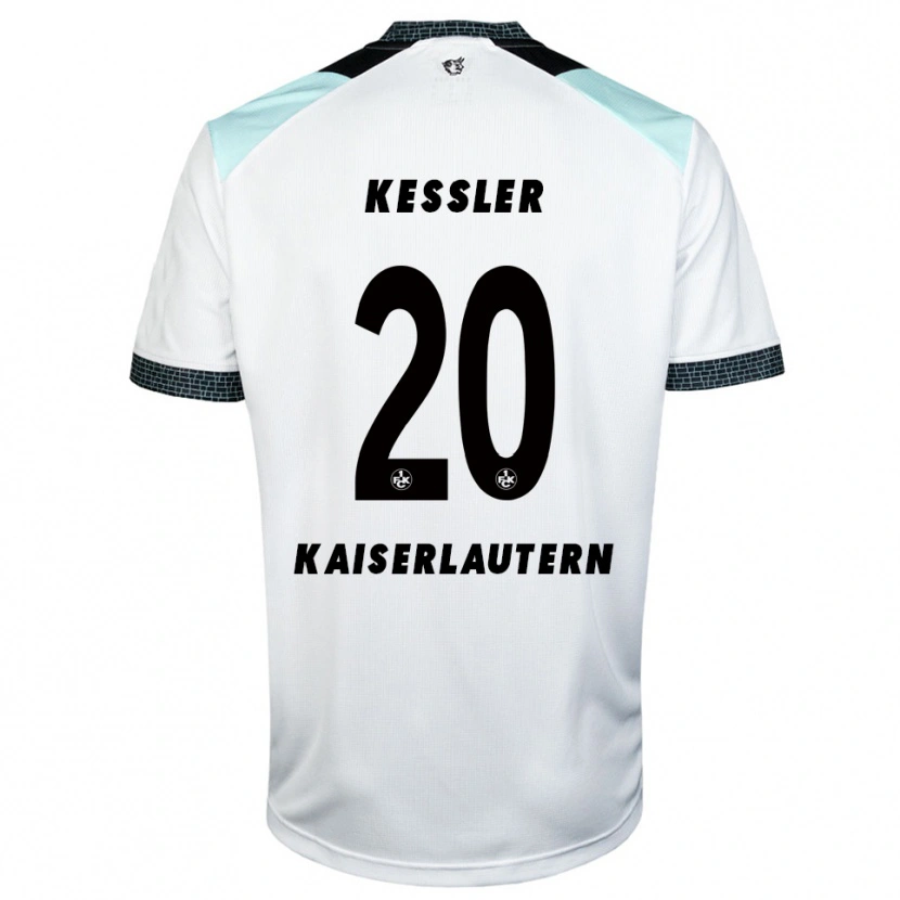 Danxen Mulher Camisola Louis Keßler #20 Branco Preto Alternativa 2025/26 Camisa