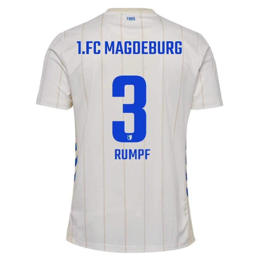 Danxen Mulher Camisola Mathilda Rumpf #3 Branco Azul Alternativa 2025/26 Camisa