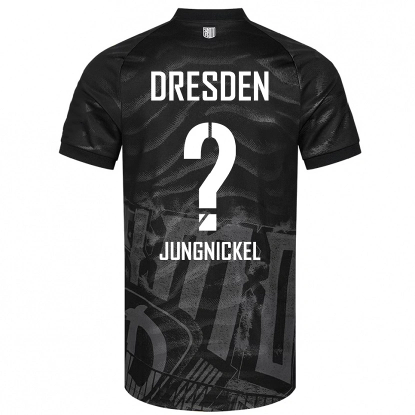 Danxen Mulher Camisola Lars Jungnickel #0 Preto Cinzento Alternativa 2025/26 Camisa
