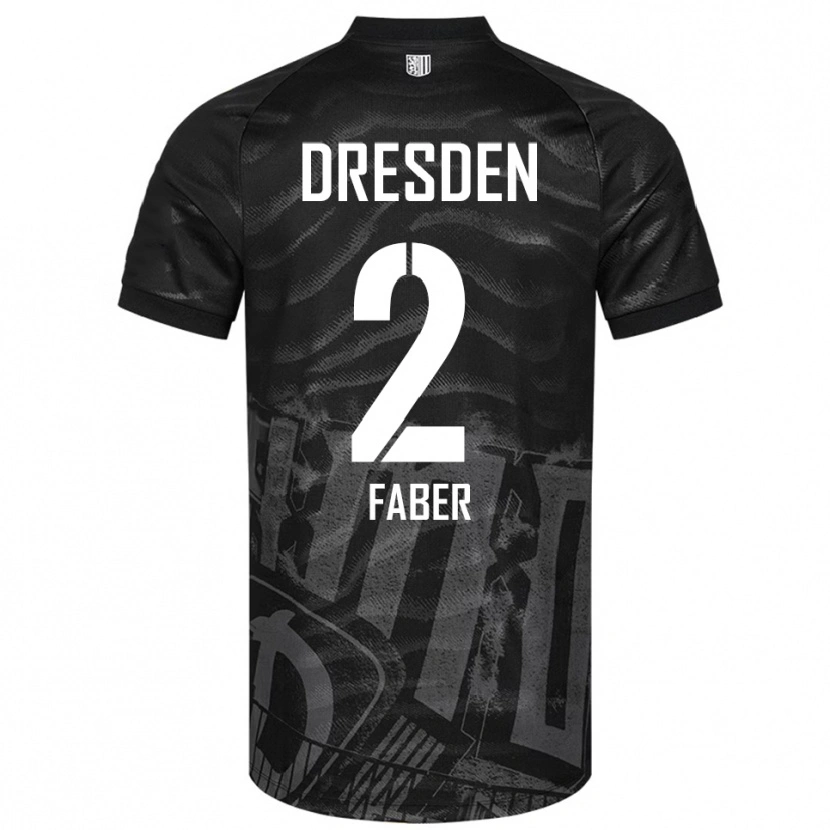 Danxen Mulher Camisola Konrad Faber #2 Preto Cinzento Alternativa 2025/26 Camisa
