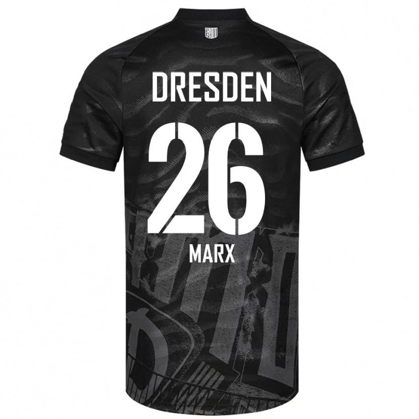 Danxen Mulher Camisola Jan-Hendrik Marx #26 Preto Cinzento Alternativa 2025/26 Camisa