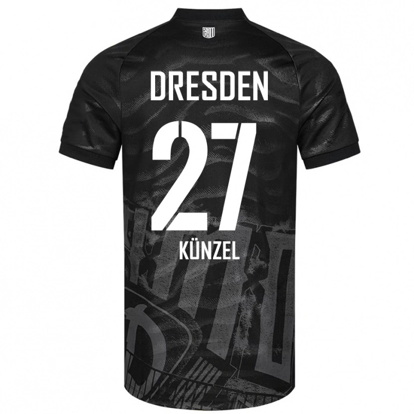 Danxen Mulher Camisola Nico Künzel #27 Preto Cinzento Alternativa 2025/26 Camisa