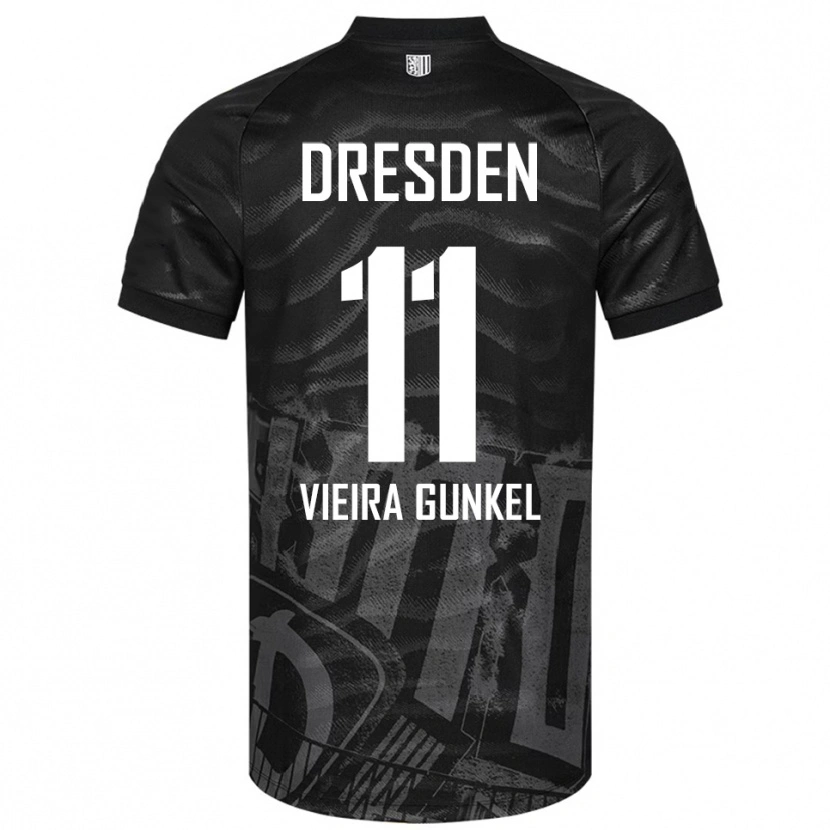 Danxen Mulher Camisola Joel Vieira Gunkel #11 Preto Cinzento Alternativa 2025/26 Camisa