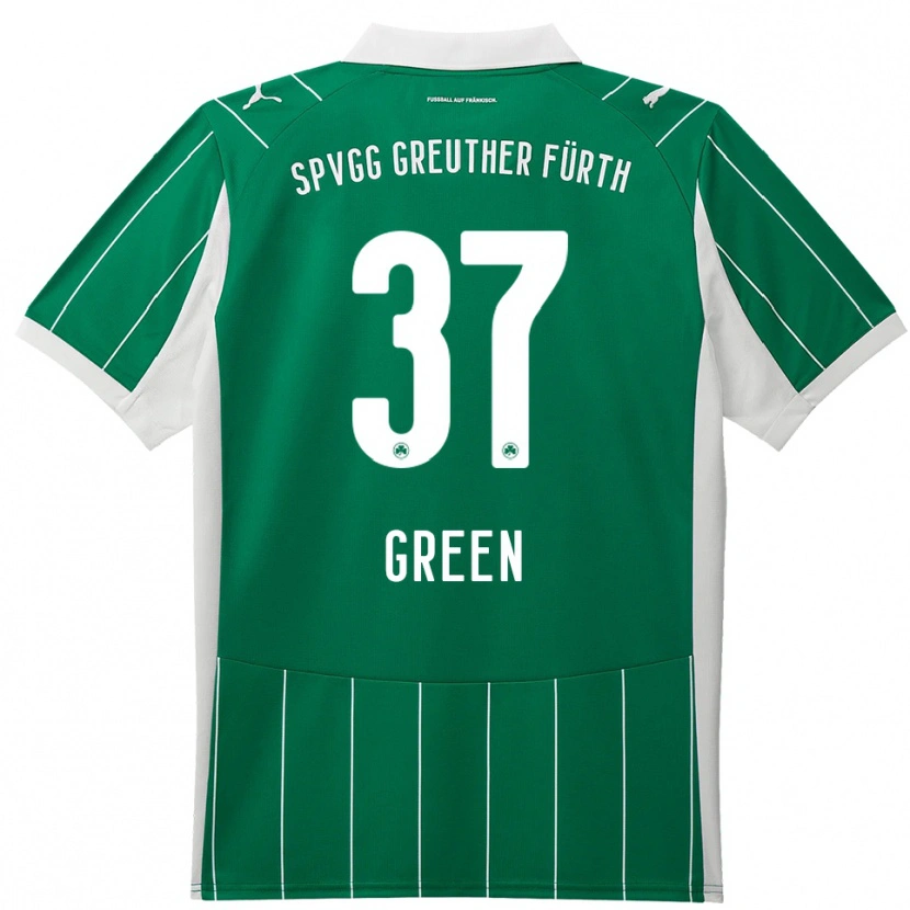 Danxen Mulher Camisola Julian Green #37 Verde Branco Alternativa 2025/26 Camisa