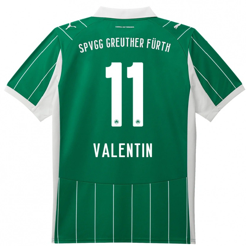 Danxen Mulher Camisola Jonas Valentin #11 Verde Branco Alternativa 2025/26 Camisa