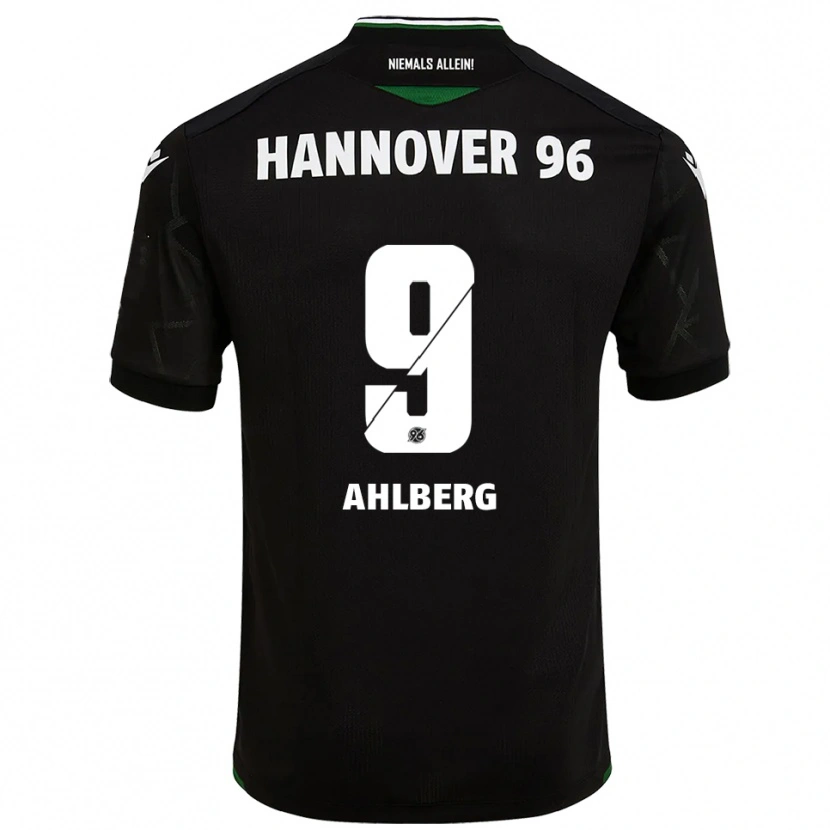 Danxen Mulher Camisola Kevin Ahlberg #9 Preto Verde Alternativa 2025/26 Camisa