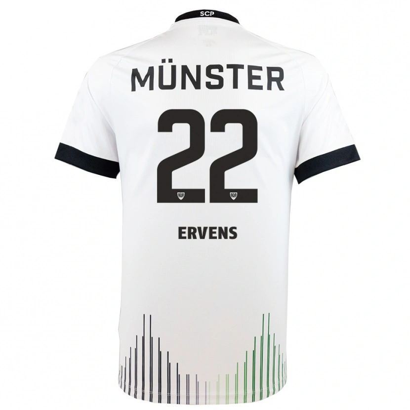 Danxen Mulher Camisola Paul Ervens #22 Branco Preto Alternativa 2025/26 Camisa