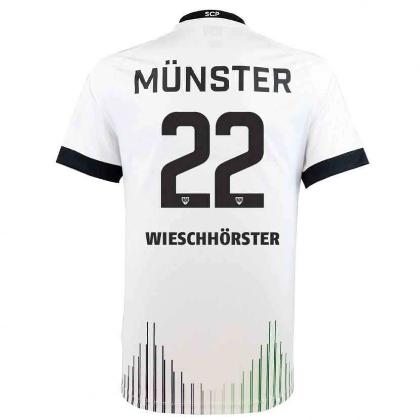 Danxen Mulher Camisola Falk Wieschhörster #22 Branco Preto Alternativa 2025/26 Camisa