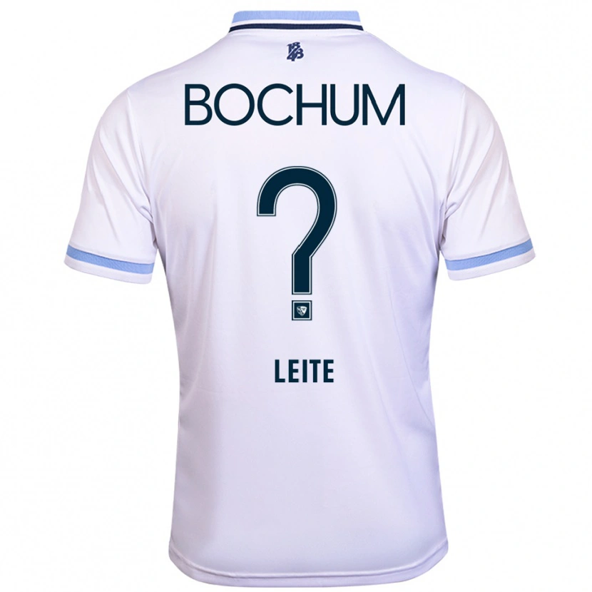 Danxen Mulher Camisola Ana Leite #0 Branco Azul Celeste Alternativa 2025/26 Camisa