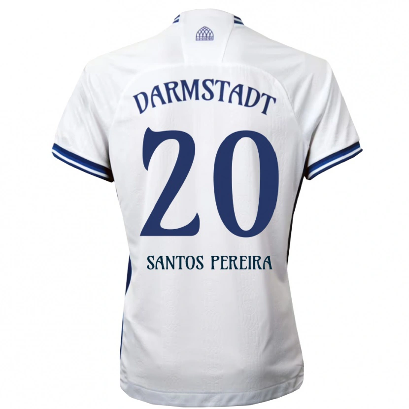 Danxen Mulher Camisola Diogo Dos Santos Pereira #20 Branco Azul Alternativa 2025/26 Camisa