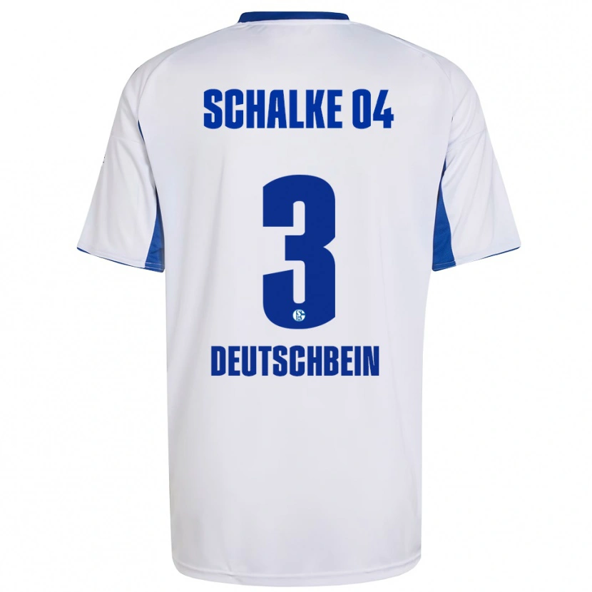 Danxen Mulher Camisola Lasse Deutschbein #3 Branco Azul Alternativa 2025/26 Camisa