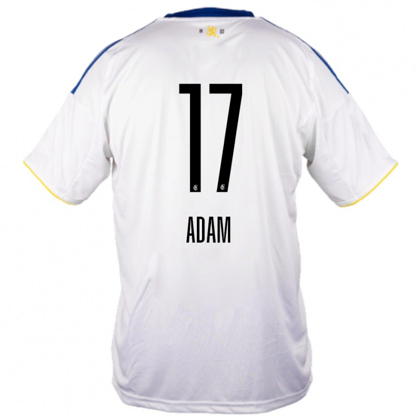 Danxen Mulher Camisola Maximilian Adam #17 Branco Azul Amarelo Alternativa 2025/26 Camisa