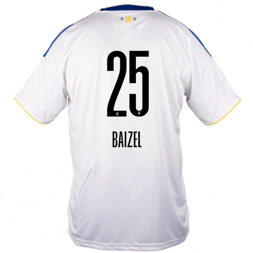 Danxen Mulher Camisola David Baizel #25 Branco Azul Amarelo Alternativa 2025/26 Camisa