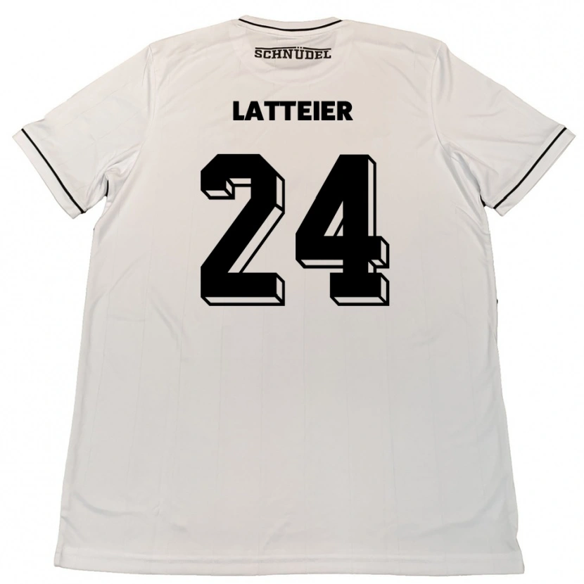 Danxen Mulher Camisola Tim Latteier #24 Branco Preto Alternativa 2025/26 Camisa