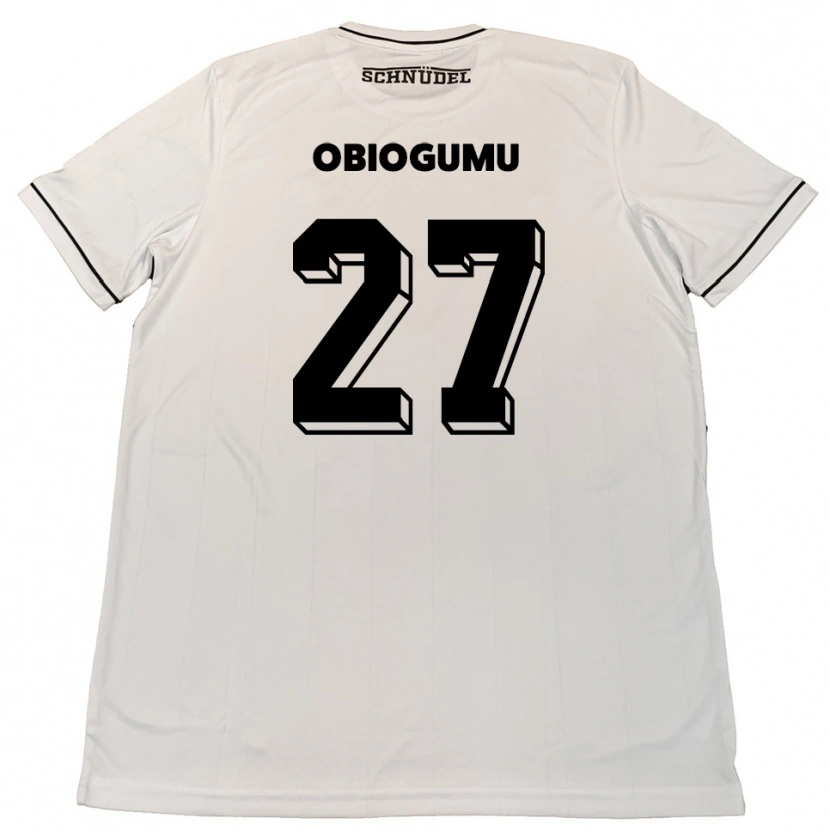 Danxen Mulher Camisola Uche Obiogumu #27 Branco Preto Alternativa 2025/26 Camisa