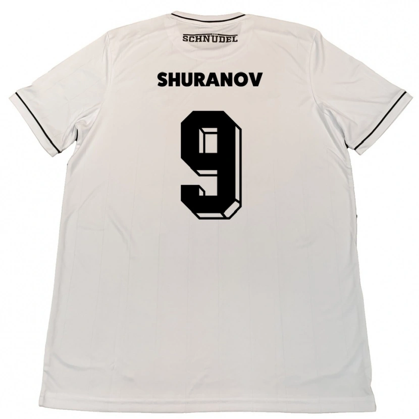 Danxen Mulher Camisola Erik Shuranov #9 Branco Preto Alternativa 2025/26 Camisa