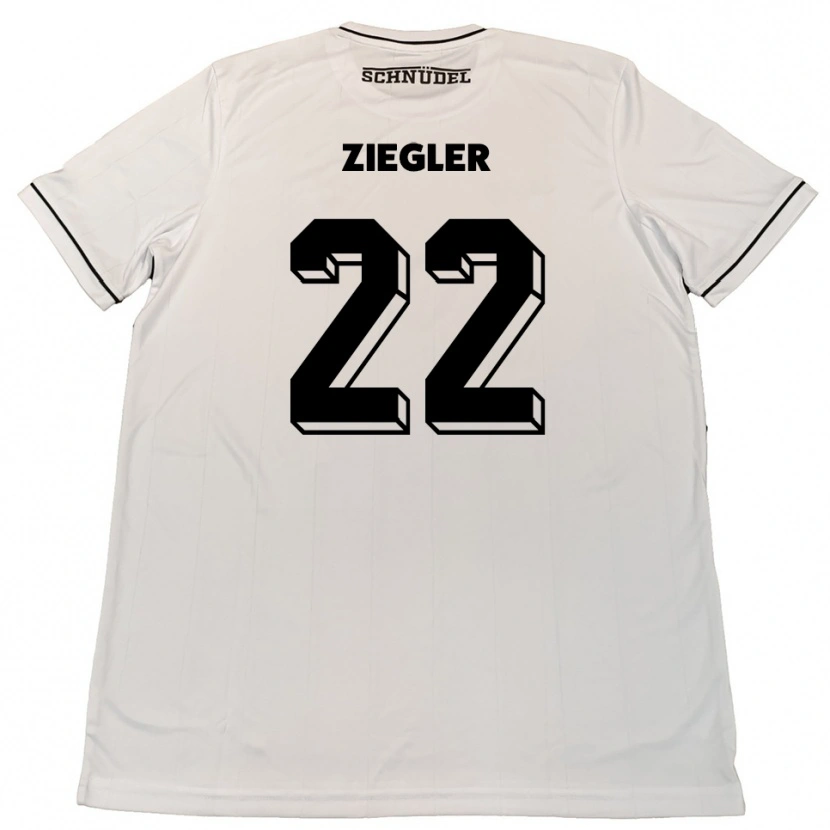 Danxen Mulher Camisola Kevin Ziegler #22 Branco Preto Alternativa 2025/26 Camisa