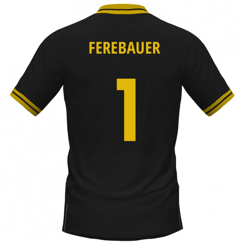 Danxen Mulher Camisola Philipp Ferebauer #1 Preto Amarelo Alternativa 2025/26 Camisa