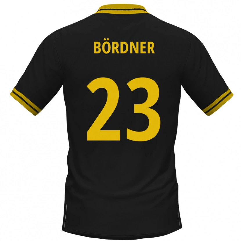 Danxen Mulher Camisola Elias Bördner #23 Preto Amarelo Alternativa 2025/26 Camisa
