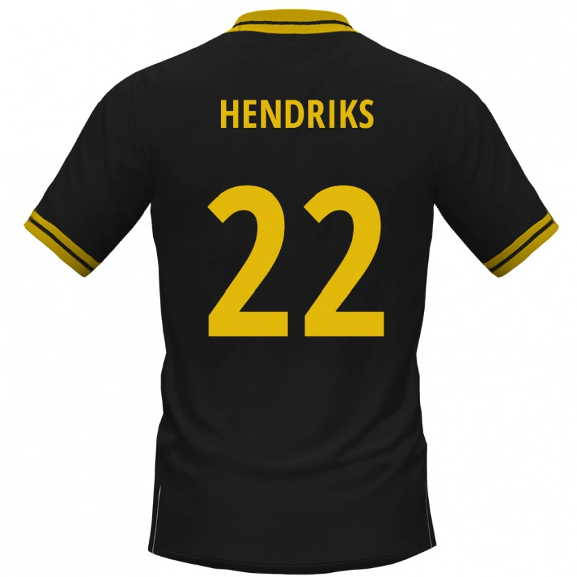 Danxen Mulher Camisola Tom Hendriks #22 Preto Amarelo Alternativa 2025/26 Camisa