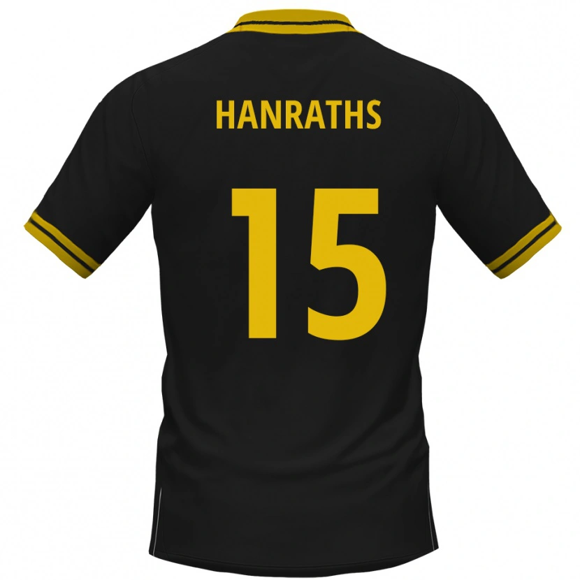 Danxen Mulher Camisola Mika Hanraths #15 Preto Amarelo Alternativa 2025/26 Camisa