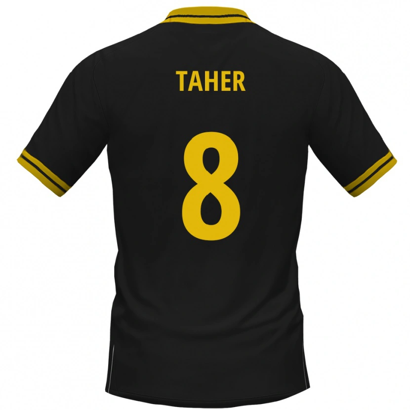 Danxen Mulher Camisola Kanischka Taher #8 Preto Amarelo Alternativa 2025/26 Camisa