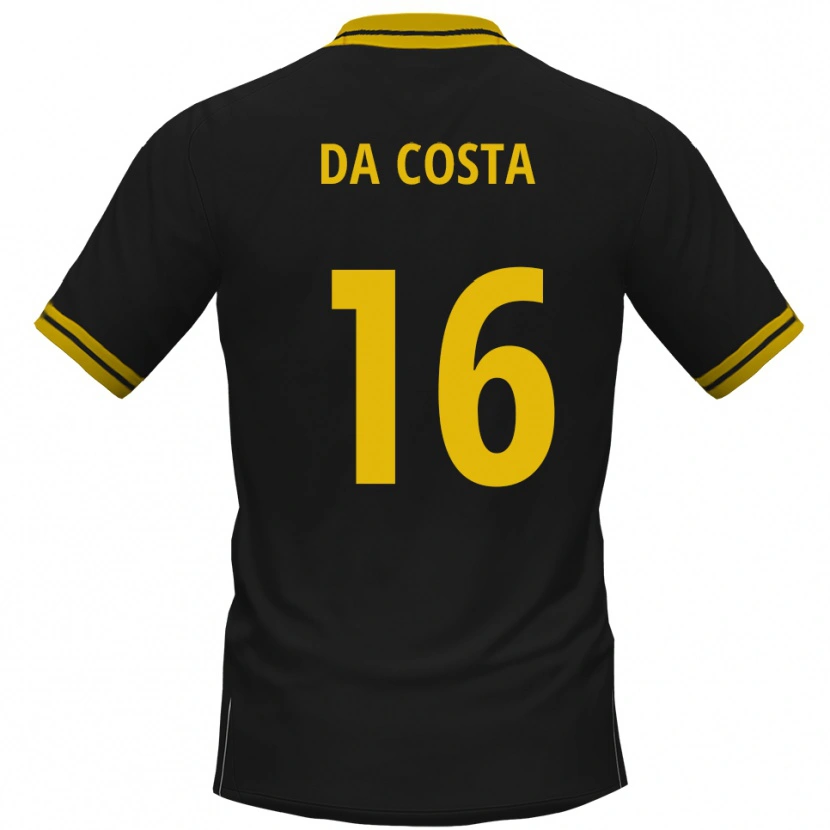 Danxen Mulher Camisola Fabricio Sylva Da Costa #16 Preto Amarelo Alternativa 2025/26 Camisa
