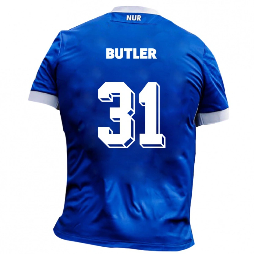 Danxen Mulher Camisola Justin Butler #31 Azul Branco Alternativa 2025/26 Camisa