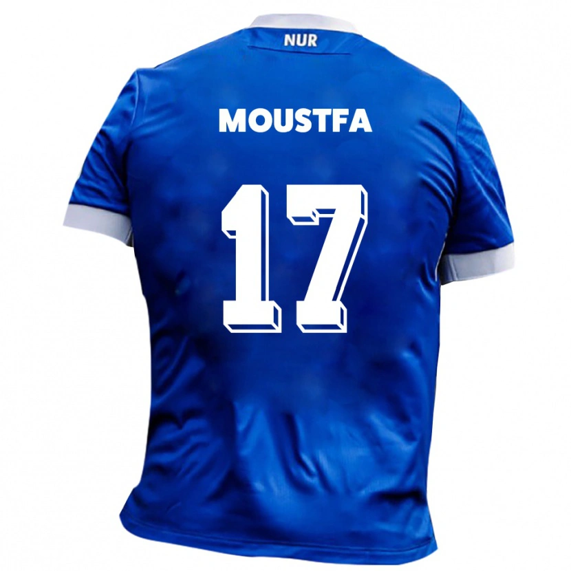 Danxen Mulher Camisola Can Moustfa #17 Azul Branco Alternativa 2025/26 Camisa