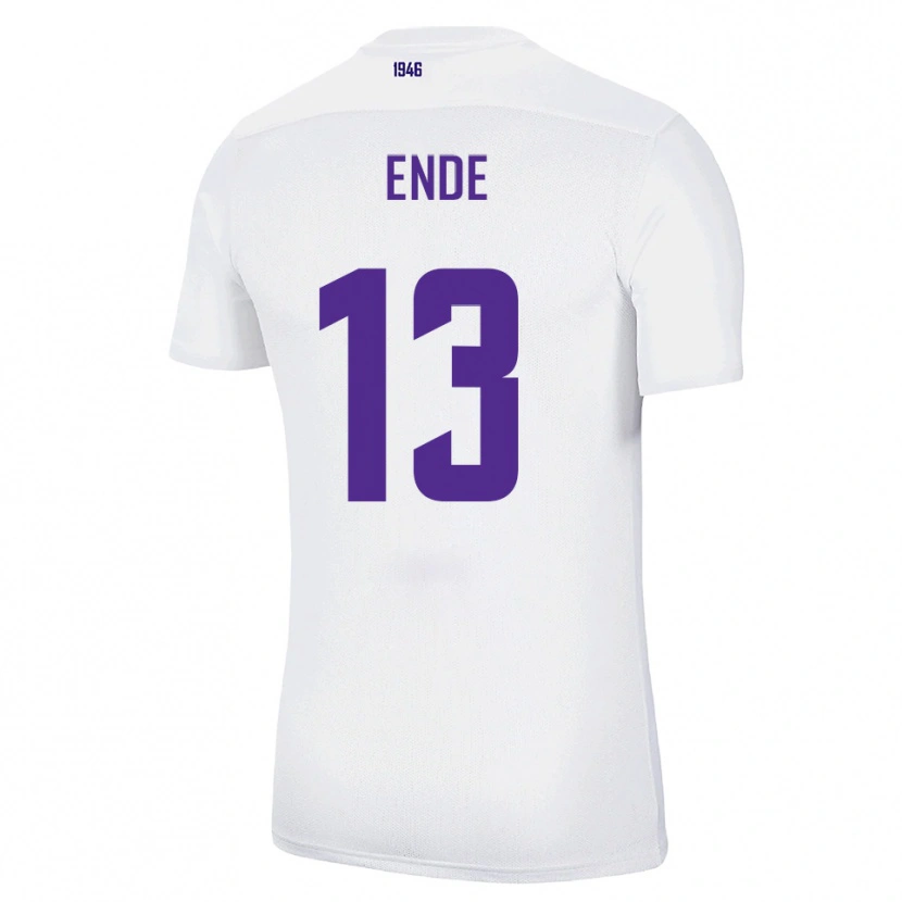 Danxen Mulher Camisola Oskar Ende #13 Branco Verde Alternativa 2025/26 Camisa