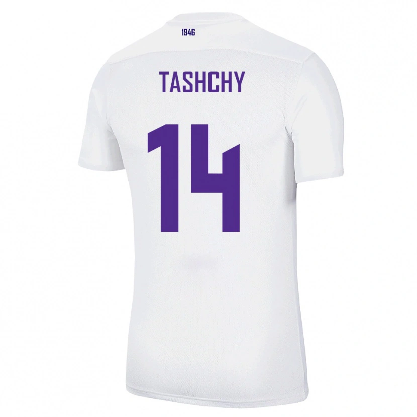 Danxen Mulher Camisola Boris Tashchy #14 Branco Verde Alternativa 2025/26 Camisa