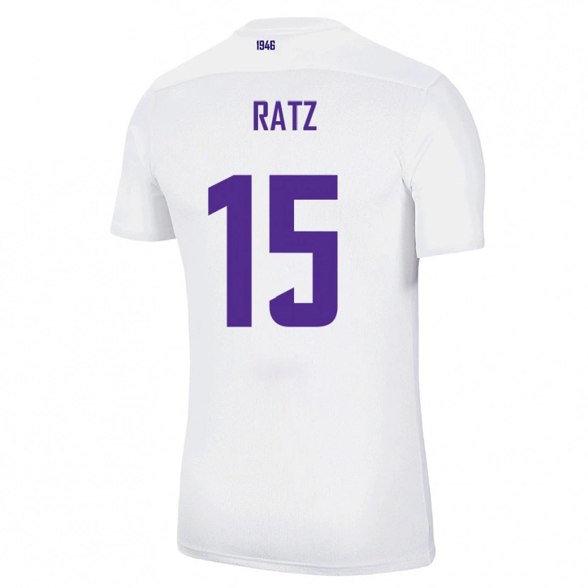 Danxen Mulher Camisola Hermann Ratz #15 Branco Verde Alternativa 2025/26 Camisa
