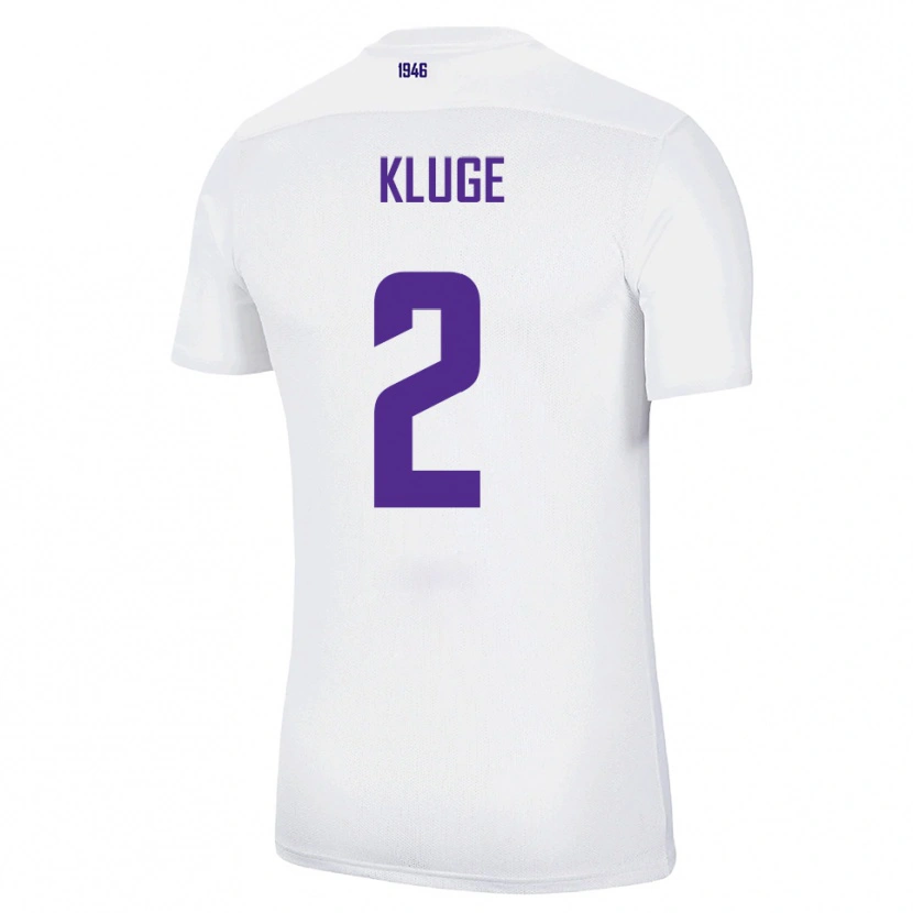 Danxen Mulher Camisola Maximilian Kluge #2 Branco Verde Alternativa 2025/26 Camisa