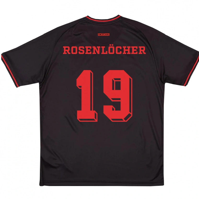 Danxen Mulher Camisola Linus Rosenlöcher #19 Preto Vermelho Branco Alternativa 2025/26 Camisa