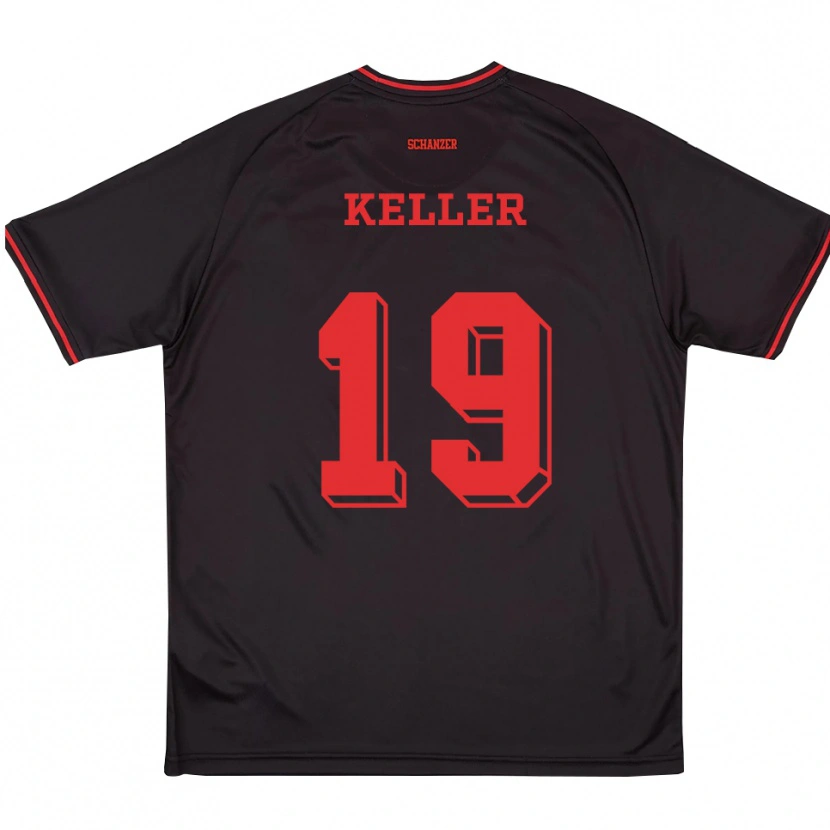 Danxen Mulher Camisola Tom Keller #19 Preto Vermelho Branco Alternativa 2025/26 Camisa