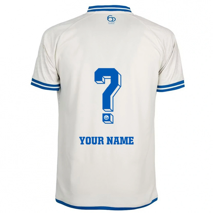 Danxen Mulher Camisola Seu Nome #0 Branco Azul Alternativa 2025/26 Camisa