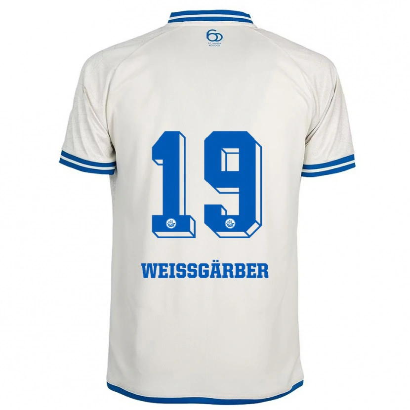 Danxen Mulher Camisola Ronja Weißgärber #19 Branco Azul Alternativa 2025/26 Camisa