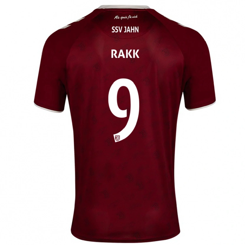 Danxen Mulher Camisola Lars Rakk #9 Borgonha Branco Alternativa 2025/26 Camisa