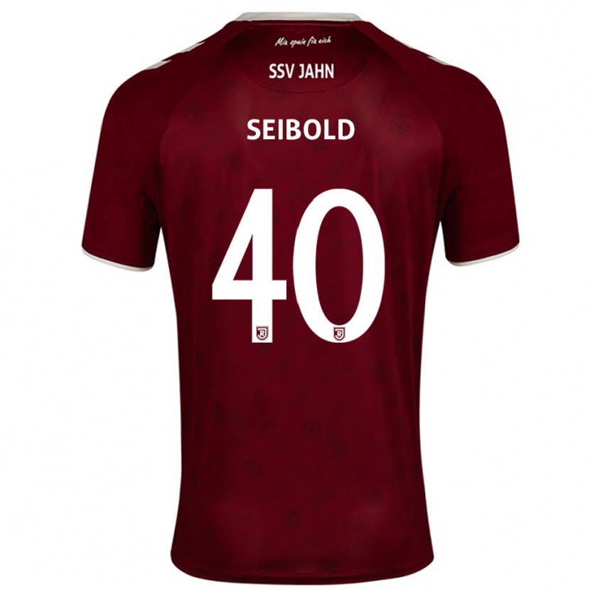 Danxen Mulher Camisola Jakob Seibold #40 Borgonha Branco Alternativa 2025/26 Camisa