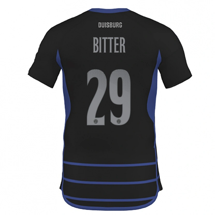 Danxen Mulher Camisola Joshua Bitter #29 Preto Azul Alternativa 2025/26 Camisa