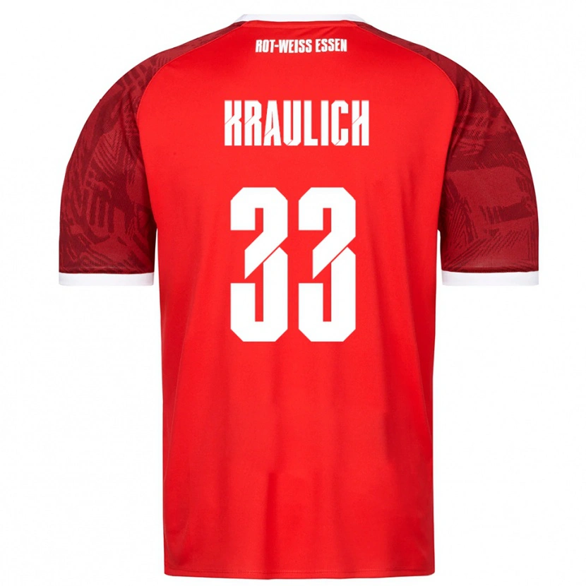 Danxen Mulher Camisola Tobias Kraulich #33 Vermelho Borgonha Branco Alternativa 2025/26 Camisa